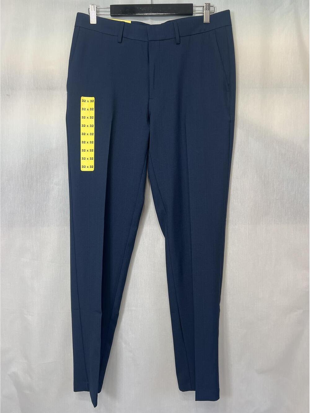NWT Haggar Straight Fit Dress Pants Navy Blue Men's 32 x 32